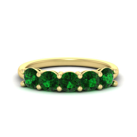 round-cut-5-stone-emerald-wedding-ring-2-carat-in-yellow-gold-FDENS141ROBGEMGR-2.00CT-NL-YG