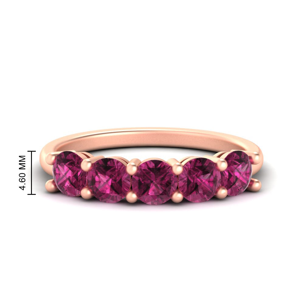 round-cut-5-stone-pink-sapphire-wedding-ring-2-carat-in-rose-gold-FDENS141ROBGSADRPI-2.00CT-NL-RG-HW