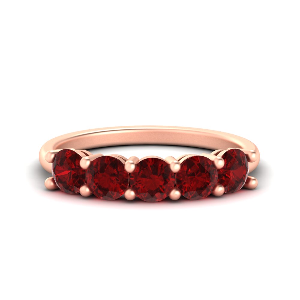 round-cut-5-stone-ruby-wedding-ring-2-carat-in-rose-gold-FDENS141ROBGRUDR-2.00CT-NL-RG