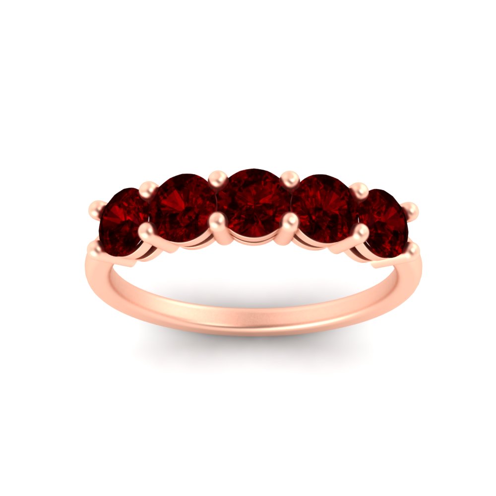 round-cut-5-stone-ruby-wedding-ring-2-carat-in-rose-gold-FDENS141ROBGRUDRANGLE5-2.00CT-NL-RG