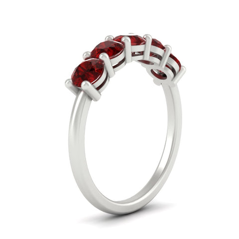 round-cut-5-stone-ruby-wedding-ring-2-carat-in-white-gold-FDENS141ROBGRUDRANGLE2-2.00CT-NL-WG