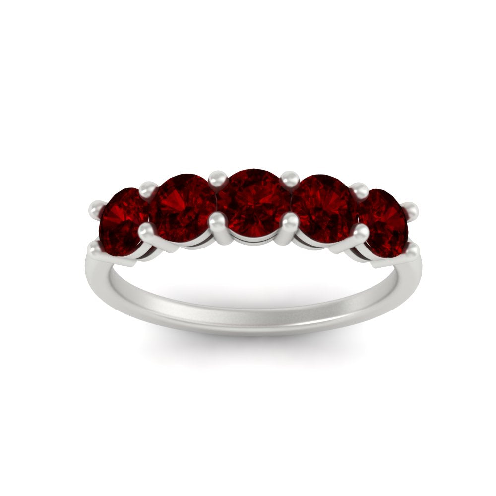 round-cut-5-stone-ruby-wedding-ring-2-carat-in-white-gold-FDENS141ROBGRUDRANGLE5-2.00CT-NL-WG