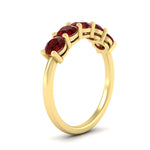 Load image into Gallery viewer, round-cut-5-stone-ruby-wedding-ring-2-carat-in-yellow-gold-FDENS141ROBGRUDRANGLE2-2.00CT-NL-YG
