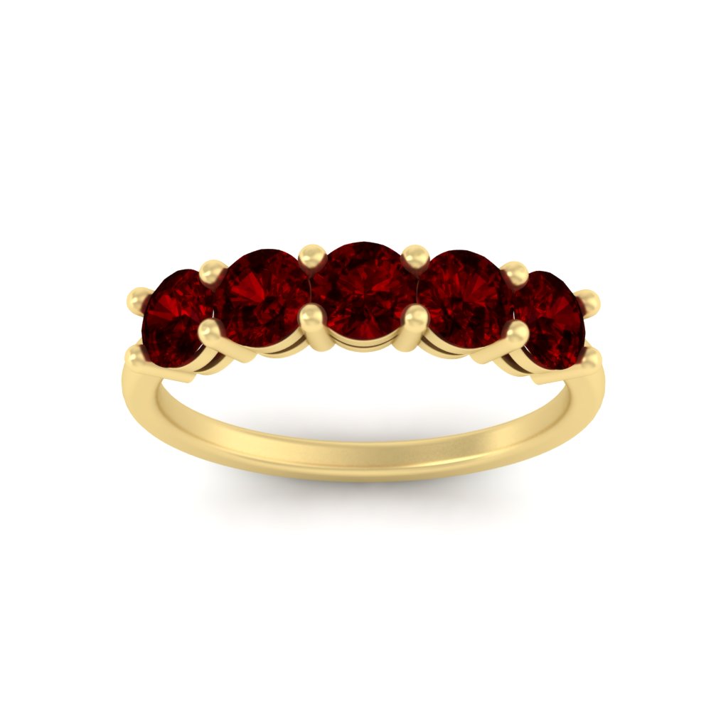 round-cut-5-stone-ruby-wedding-ring-2-carat-in-yellow-gold-FDENS141ROBGRUDRANGLE5-2.00CT-NL-YG