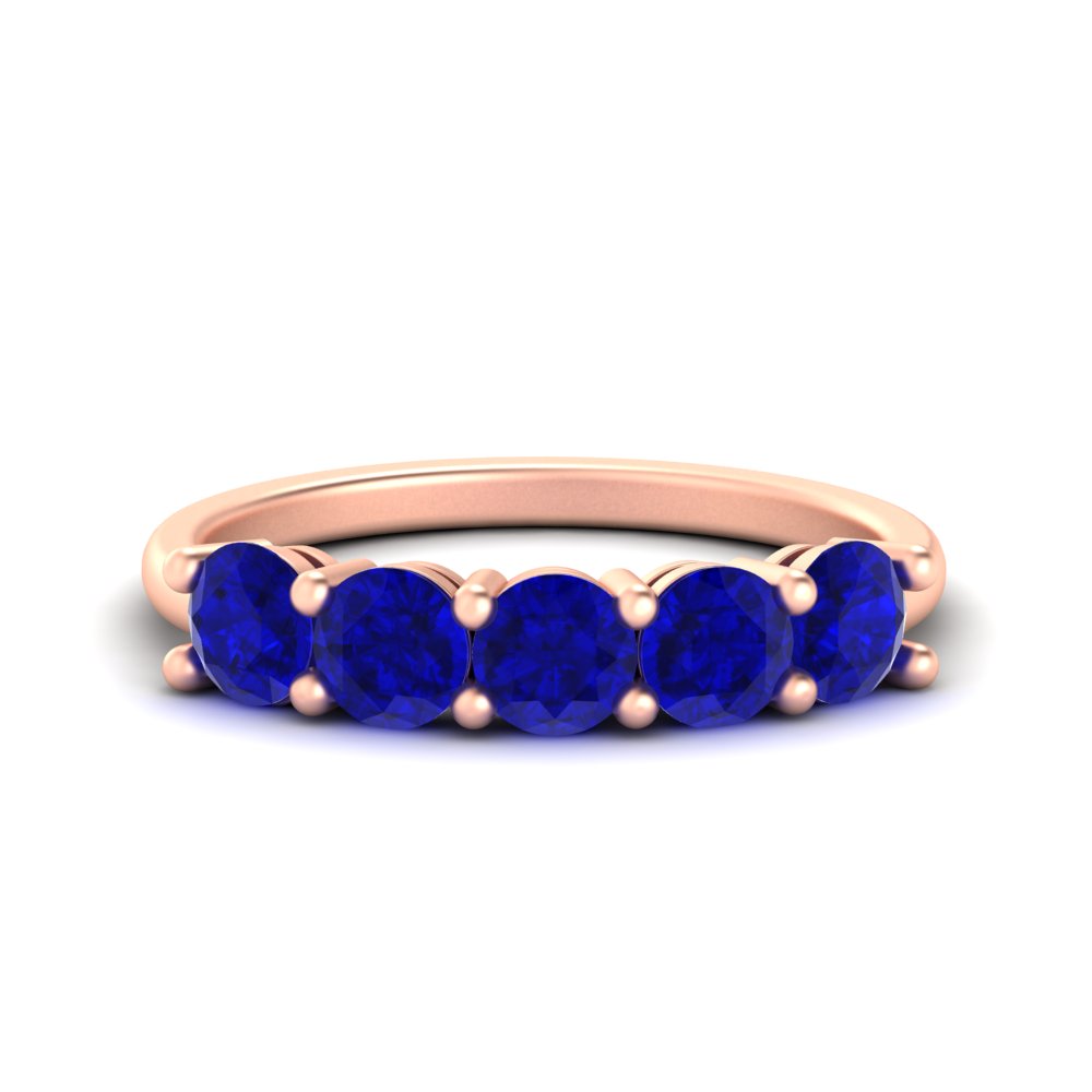 round-cut-5-stone-sapphire-wedding-ring-2-carat-in-rose-gold-FDENS141ROBGSABL-2.00CT-NL-RG