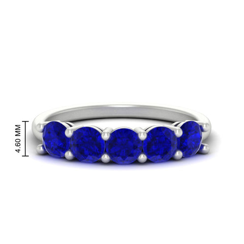round-cut-5-stone-sapphire-wedding-ring-2-carat-in-white-gold-FDENS141ROBGSABL-2.00CT-NL-WG-HW