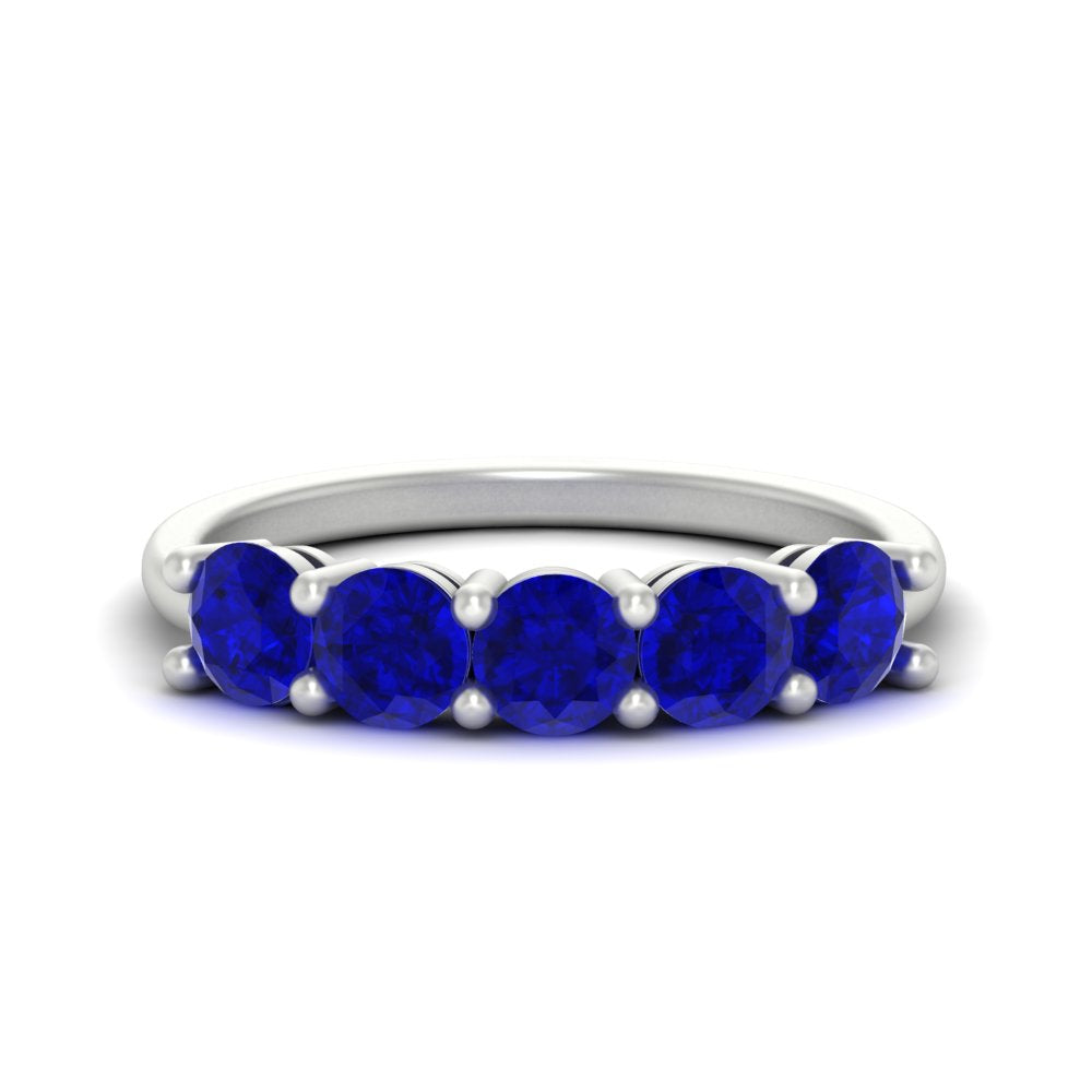 round-cut-5-stone-sapphire-wedding-ring-2-carat-in-white-gold-FDENS141ROBGSABL-2.00CT-NL-WG