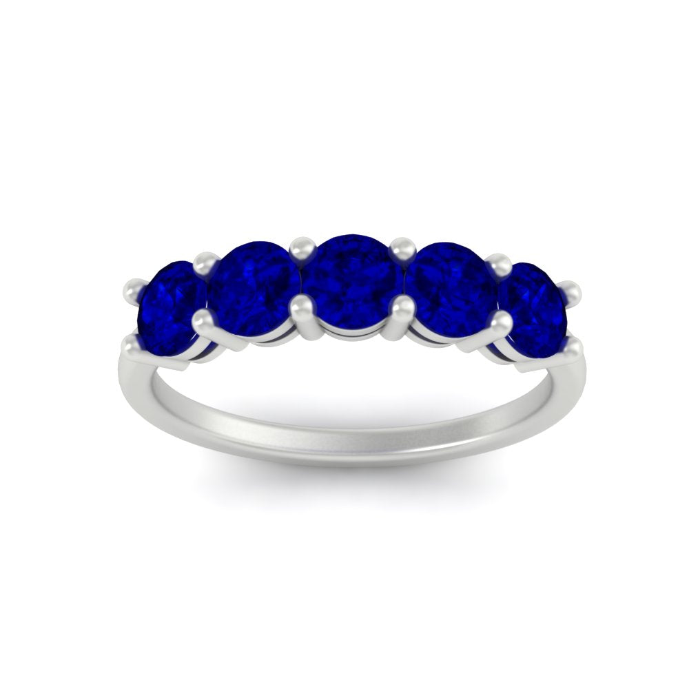 round-cut-5-stone-sapphire-wedding-ring-2-carat-in-white-gold-FDENS141ROBGSABLANGLE5-2.00CT-NL-WG