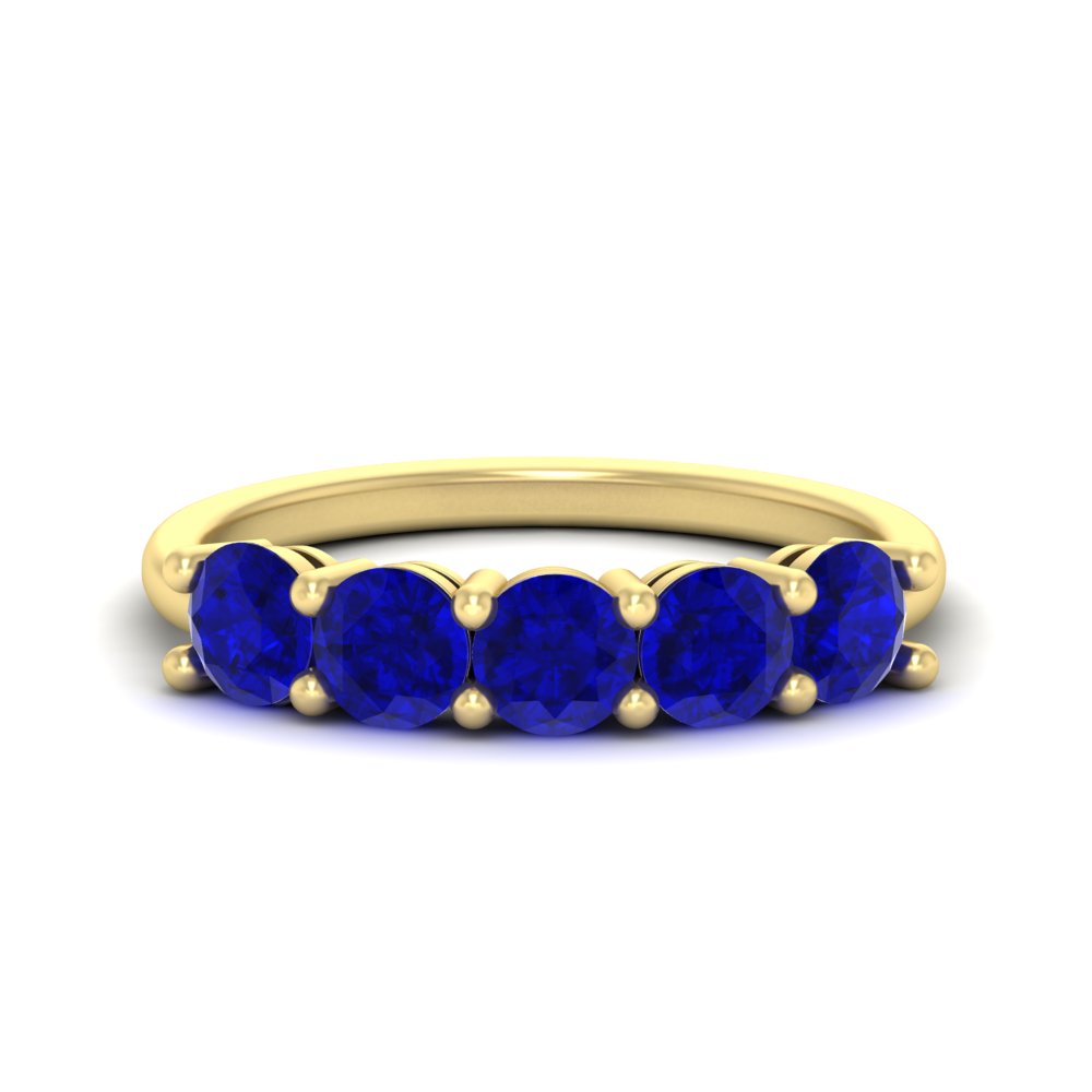 round-cut-5-stone-sapphire-wedding-ring-2-carat-in-yellow-gold-FDENS141ROBGSABL-2.00CT-NL-YG