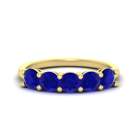 round-cut-5-stone-sapphire-wedding-ring-2-carat-in-yellow-gold-FDENS141ROBGSABL-2.00CT-NL-YG