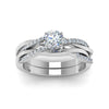 Load image into Gallery viewer, round-cut-Infinity-twist-diamond-matching-bridal-set-in-14K-white-gold-FD8253RO-NL-WG
