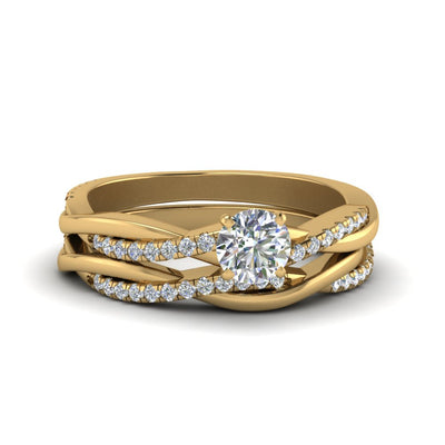 Infinity Twist Matching Wedding Set