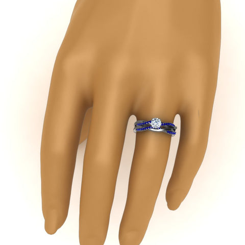 round-cut-Infinity-twist-diamond-matching-bridal-set-with-blue-sapphire-in-14K-white-gold-FD8253ROGSABL-NL-WG