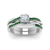 Load image into Gallery viewer, round-cut-Infinity-twist-diamond-matching-bridal-set-with-emerald-in-950-Platinum-FD8253ROGEMGR-NL-WG