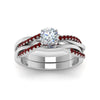 Load image into Gallery viewer, round-cut-Infinity-twist-diamond-matching-bridal-set-with-ruby-in-950-Platinum-FD8253ROGRUDR-NL-WG