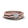 Load image into Gallery viewer, round-cut-Infinity-twist-matching-bridal-set-with-black-diamond-in-14K-rose-gold-FD8253ROGBLACK-NL-RG