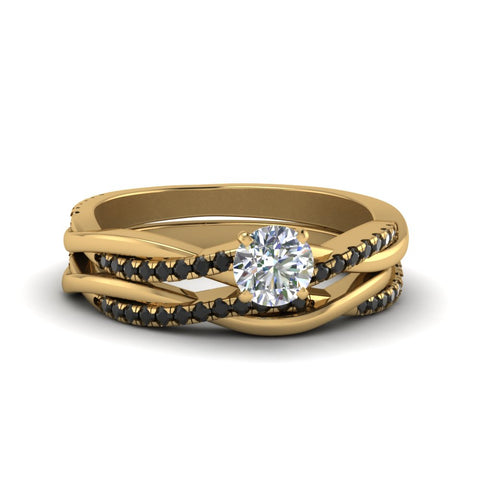 round-cut-Infinity-twist-matching-bridal-set-with-black-diamond-in-14K-yellow-gold-FD8253ROGBLACK-NL-YG