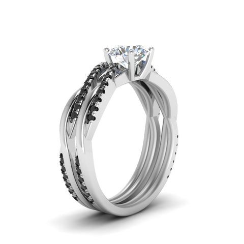 round-cut-Infinity-twist-matching-bridal-set-with-black-diamond-in-14K-white-gold-FD8253ROGBLACK-NL-WG