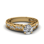 Load image into Gallery viewer, round-cut-antique-filigree-diamond-ring-in-14K-yellow-gold-FDENS3543ROR-NL-YG_9a45faef-9f22-44af-ae12-65755c399a5b
