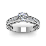 Load image into Gallery viewer, round-cut-antique-filigree-diamond-ring-in-950-platinum-FDENS3543RORANGLE5-NL-WG