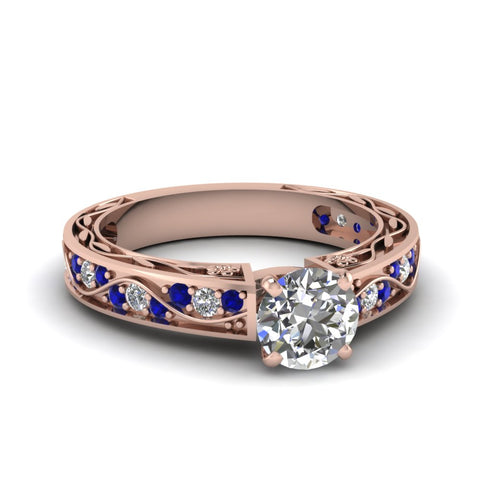 round-cut-antique-filigree-diamond-ring-with-blue-sapphire-in-18K-rose-gold-FDENS3543RORGSABL-NL-RG