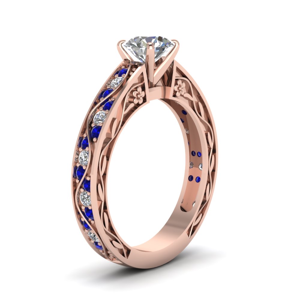 round-cut-antique-filigree-diamond-ring-with-blue-sapphire-in-18K-rose-gold-FDENS3543RORGSABLANGLE2-NL-RG_f0aa24f7-84f3-486d-97cd-00c3001d8f48