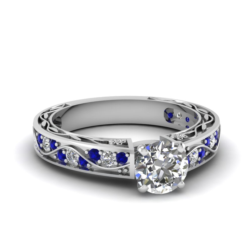 round-cut-antique-filigree-diamond-ring-with-blue-sapphire-in-950-platinum-FDENS3543RORGSABL-NL-WG