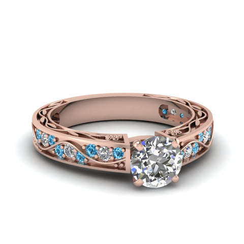 round-cut-antique-filigree-diamond-ring-with-ice-blue-topaz-in-14K-rose-gold-FDENS3543RORGICBLTO-NL-RG