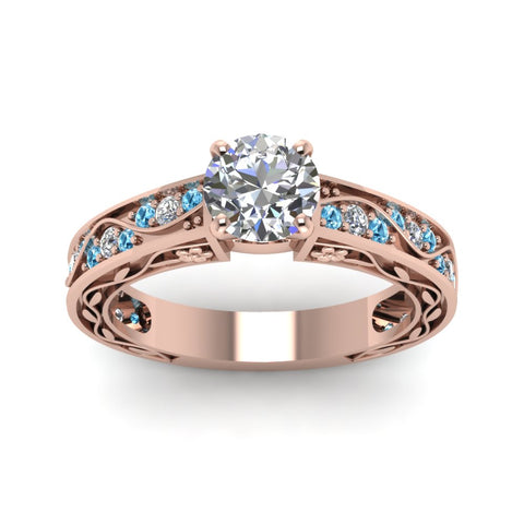 round-cut-antique-filigree-diamond-ring-with-ice-blue-topaz-in-14K-rose-gold-FDENS3543RORGICBLTOANGLE5-NL-RG