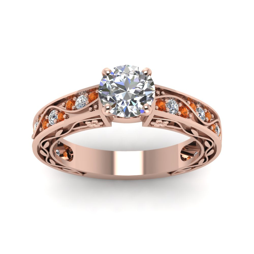 round-cut-antique-filigree-diamond-ring-with-orange-sapphire-in-14K-rose-gold-FDENS3543RORGSAORANGLE5-NL-RG_53cd4d0a-ed37-45fb-90ed-5334662d921c