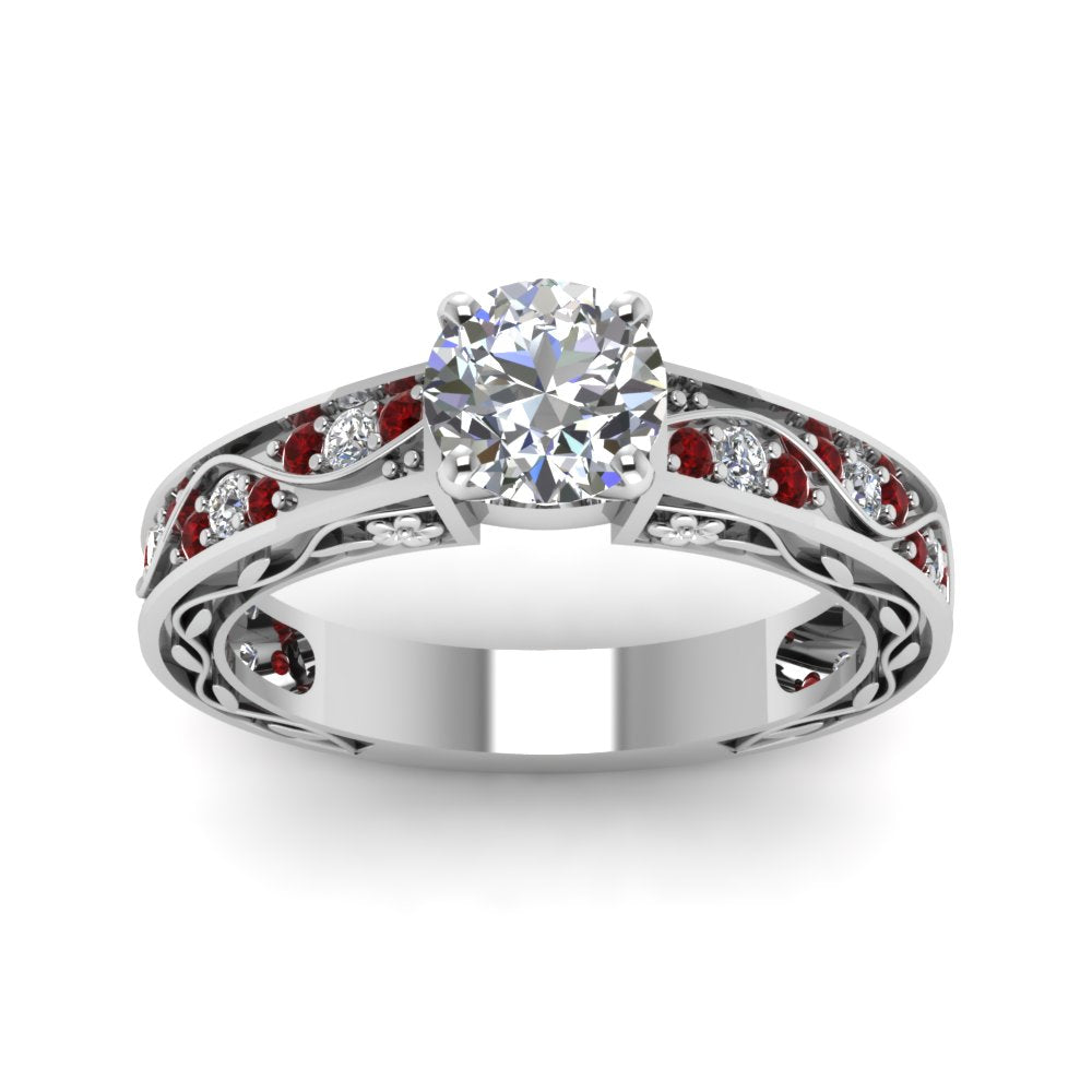 round-cut-antique-filigree-diamond-ring-with-ruby-in-14K-white-gold-FDENS3543RORGRUDRANGLE5-NL-WG