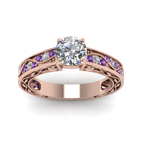 round-cut-antique-filigree-diamond-ring-with-violac-topaz-in-14K-rose-gold-FDENS3543RORGVITOANGLE5-NL-RG
