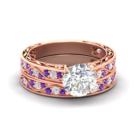 round-cut-antique-filigree-purple-topaz-bridal-ring-set-in-rose-gold-fdens3543rogvitosleep-nl-rg.jpg
