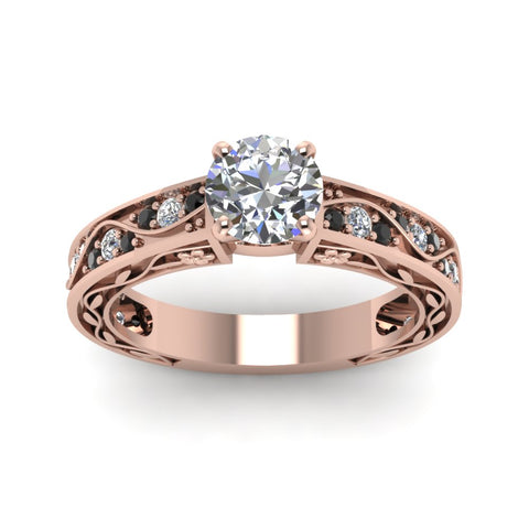 round-cut-antique-filigree-ring-with-black-diamond-in-18K-rose-gold-FDENS3543RORGBLACKANGLE5-NL-RG