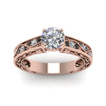 Load image into Gallery viewer, round-cut-antique-filigree-ring-with-black-diamond-in-18K-rose-gold-FDENS3543RORGBLACKANGLE5-NL-RG_c88b8d3f-ed18-4613-b099-8d4a00131727
