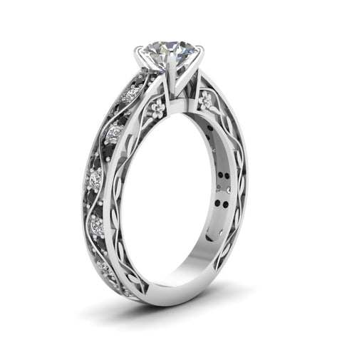 round-cut-antique-filigree-ring-with-black-diamond-in-18K-white-gold-FDENS3543RORGBLACKANGLE2-NL-WG