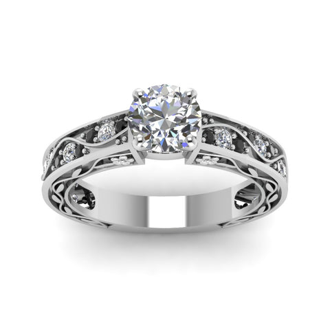 round-cut-antique-filigree-ring-with-black-diamond-in-18K-white-gold-FDENS3543RORGBLACKANGLE5-NL-WG