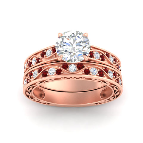 round-cut-antique-filigree-ruby-bridal-ring-set-in-rose-gold-fdens3543rogrudrangle5-nl-rg.jpg