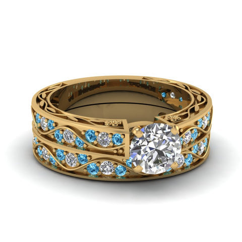 round-cut-antique-filigree-wedding-ring-set-with-ice-blue-topaz-in-yellow-gold-FDENS3543ROGICBLTO-NL-YG