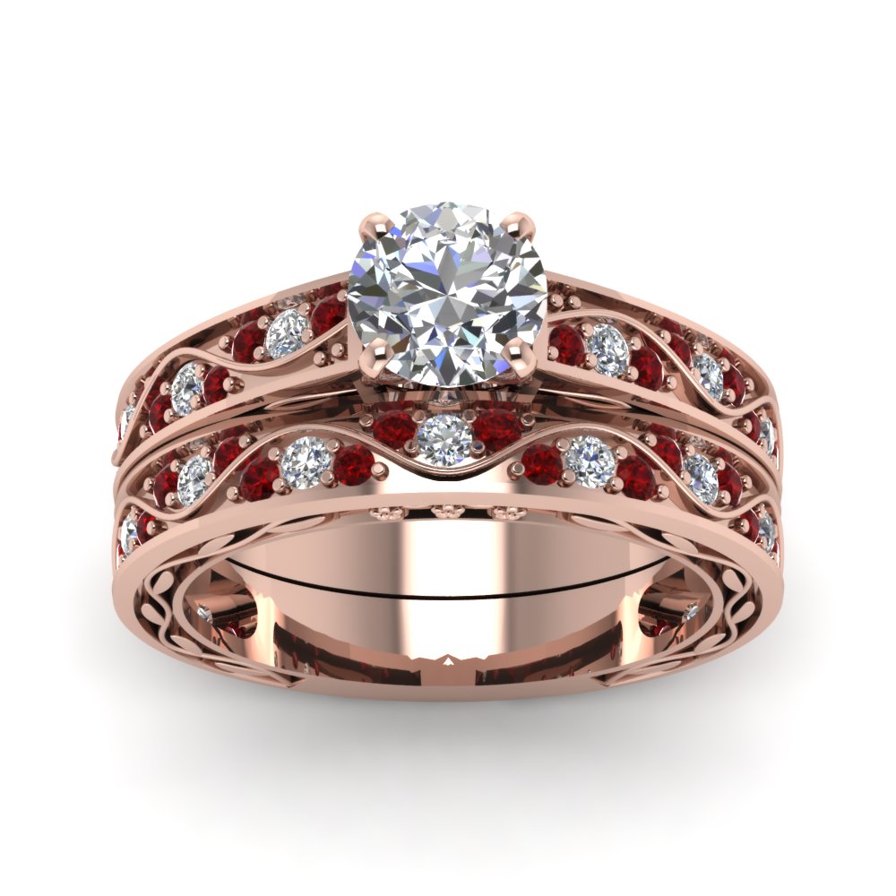 round-cut-antique-filigree-wedding-ring-set-with-ruby-in-rose-gold-FDENS3543ROGRUDRANGLE5-NL-RG
