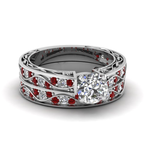 round-cut-antique-filigree-wedding-ring-set-with-ruby-in-white-gold-FDENS3543ROGRUDR-NL-WG