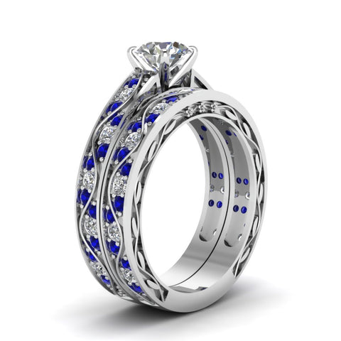 round-cut-antique-filigree-wedding-ring-set-with-sapphire-in-white-gold-FDENS3543ROGSABLANGLE2-NL-WG
