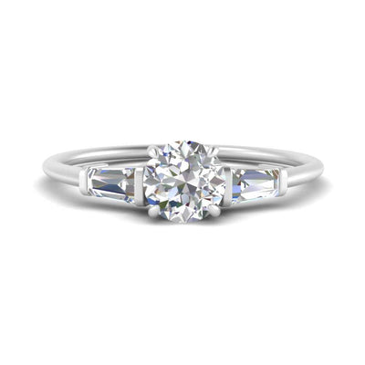 Tapered Baguette Engagement Ring