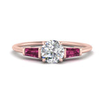 Load image into Gallery viewer, round-cut-bar-baguette-3-stone-pink-sapphire-engagement-ring-in-FDENS100RORGSADRPI-NL-RG