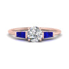 Load image into Gallery viewer, round-cut-bar-baguette-3-stone-sapphire-engagement-ring-in-rose-gold-FDENS100RORGSABL-NL-RG