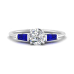 Load image into Gallery viewer, round-cut-bar-baguette-3-stone-sapphire-engagement-ring-in-FDENS100RORGSABL-NL-WG