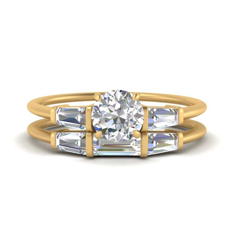 round-cut-bar-set-diamond-ring-with-matching-3-baguette-wedding-band-in-yellow-gold-FDENS100RO-NL-YG