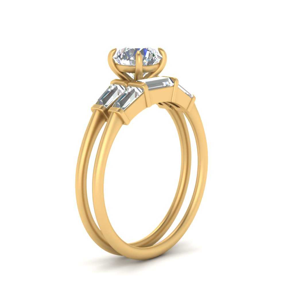 round-cut-bar-set-diamond-ring-with-matching-3-baguette-wedding-band-in-FDENS100RO-NL-YG