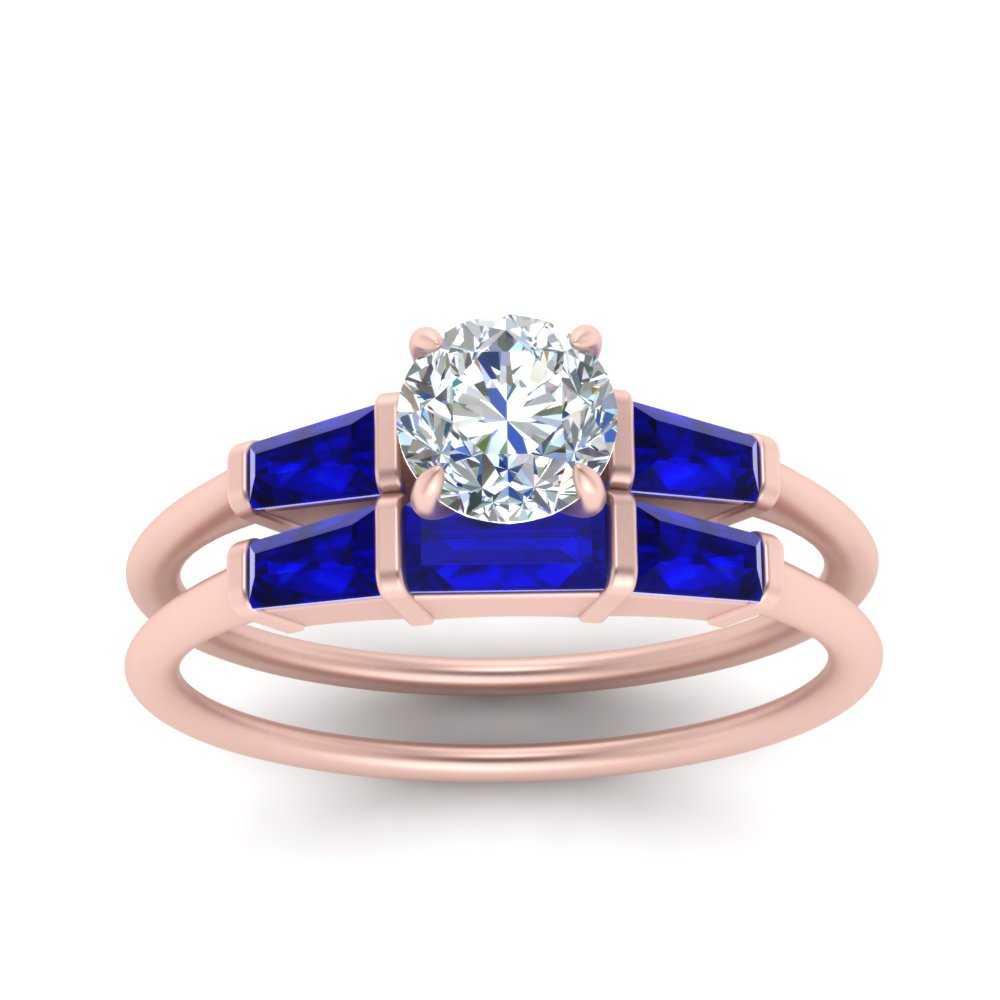 round-cut-bar-set-sapphire-ring-with-matching-3-baguette-wedding-band-in-FDENS100ROGSABL-NL-RG