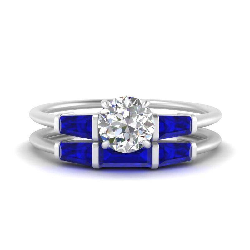 round-cut-bar-set-sapphire-ring-with-matching-3-baguette-wedding-band-in-white-gold-FDENS100ROGSABL-NL-WG